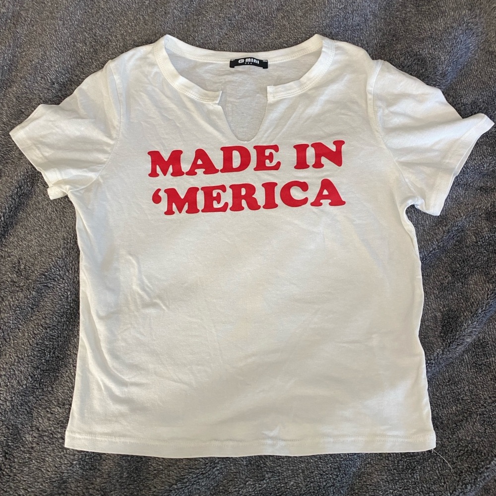 G Mini White Short Sleeve Tee size large